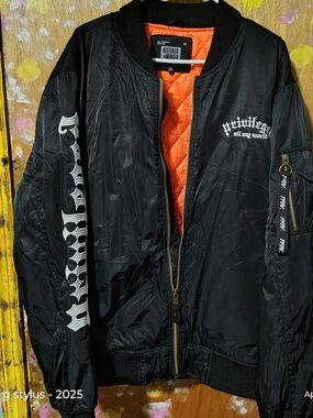 BLEECKER,& MERCER- Black Bomber Jacket- Size XXL ( This Is A Light Jacket,😲🔥)